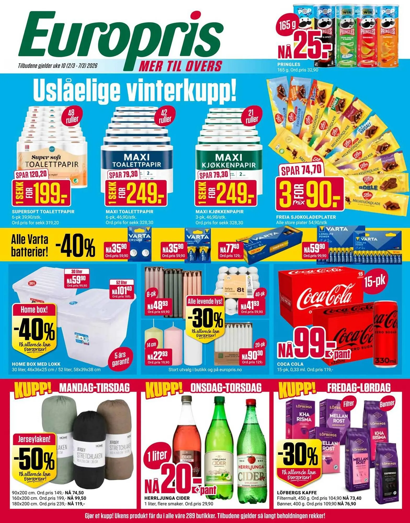 Europris kundeavis fra 2. mars til 7. mars 2026 - kundeavisside 1