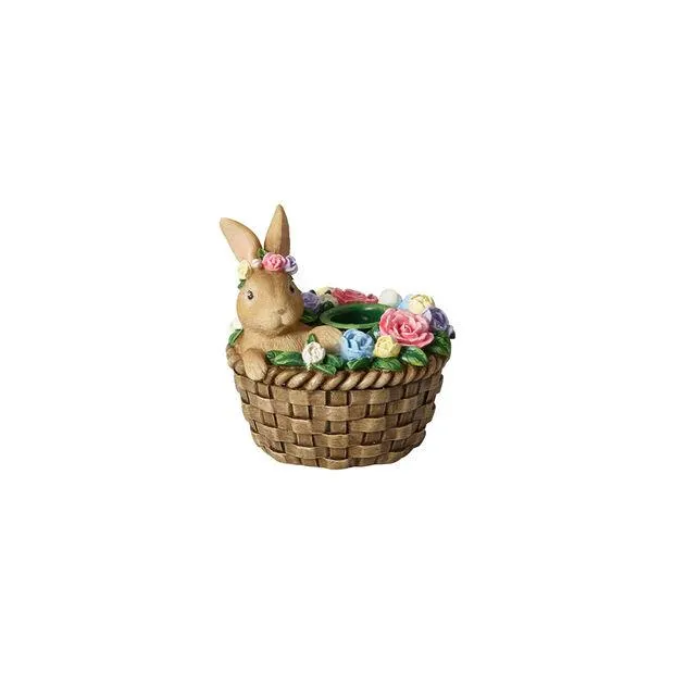 Bunny Tales candle holder, Bunny in basket