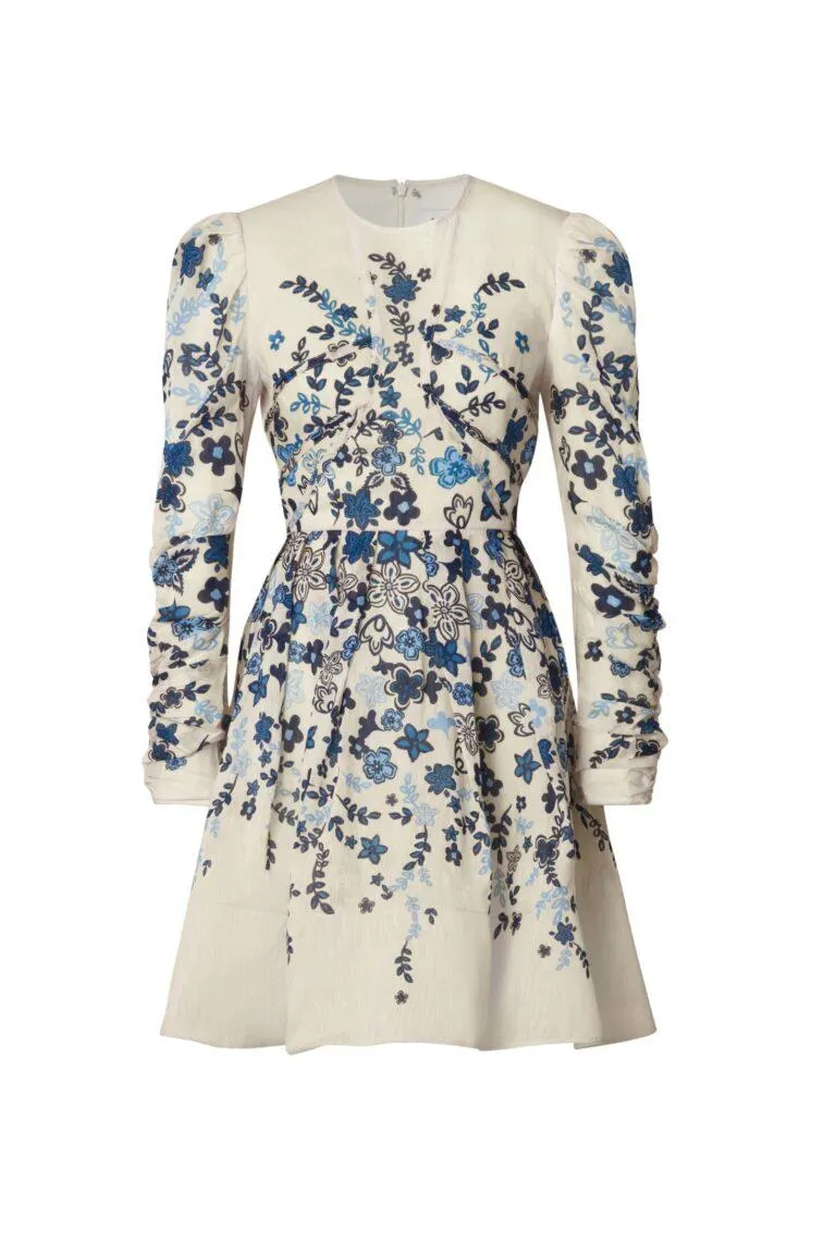 Leoni Silk Blend Mini Dress – Flerfarget