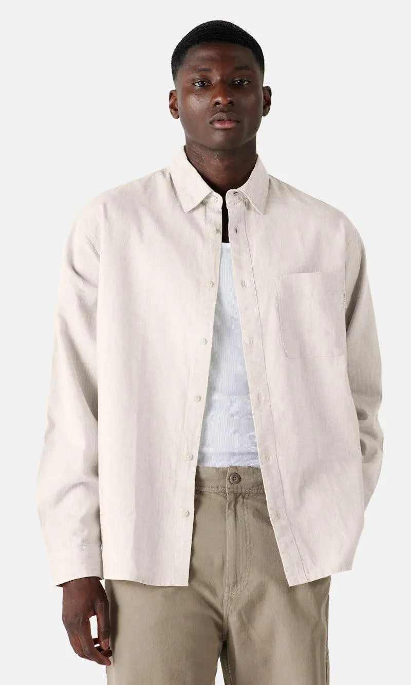 Langermet linskjorte