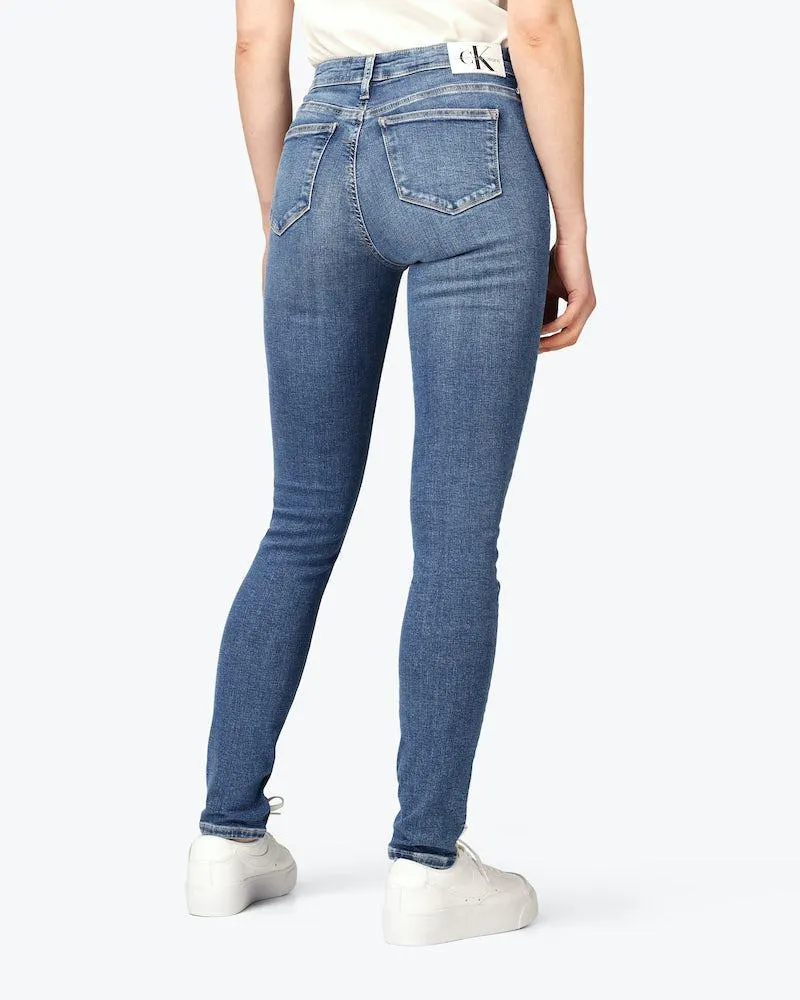 Mid Rise Skinny Medium Blå Jeans