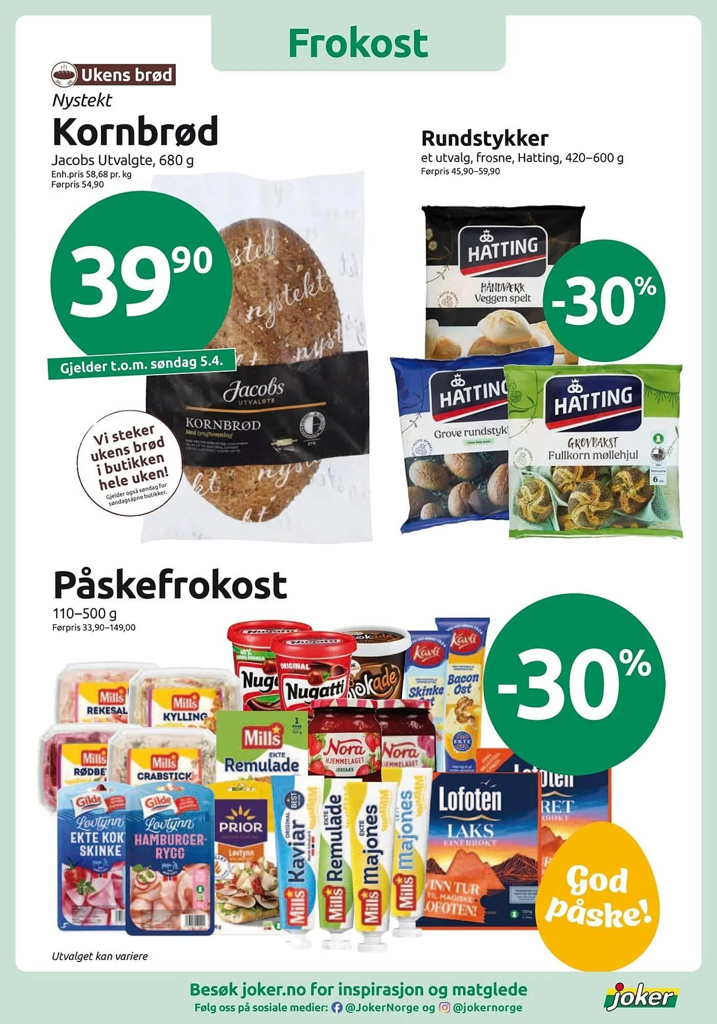 Joker kundeavis fra 29. mars til 5. april 2026 - kundeavisside 4