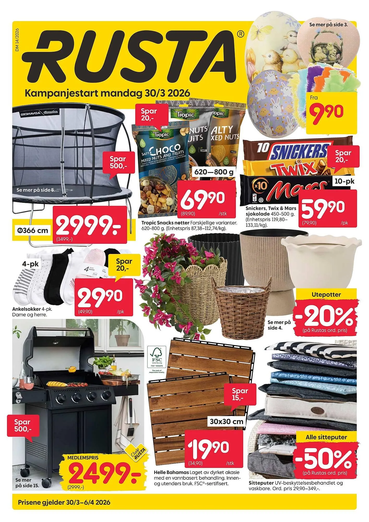 Rusta kundeavis fra 30. mars til 4. april 2026 - kundeavisside 1