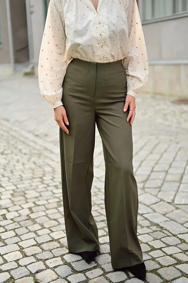 SL Corinne Wide Long Pants Grape Leaf