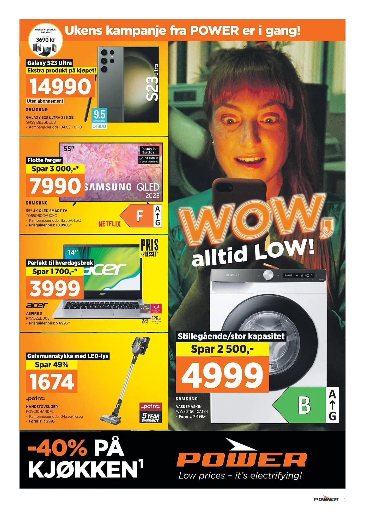 POWER Kundeavis fra 10. september til 17. september 2023 - kundeavisside 1