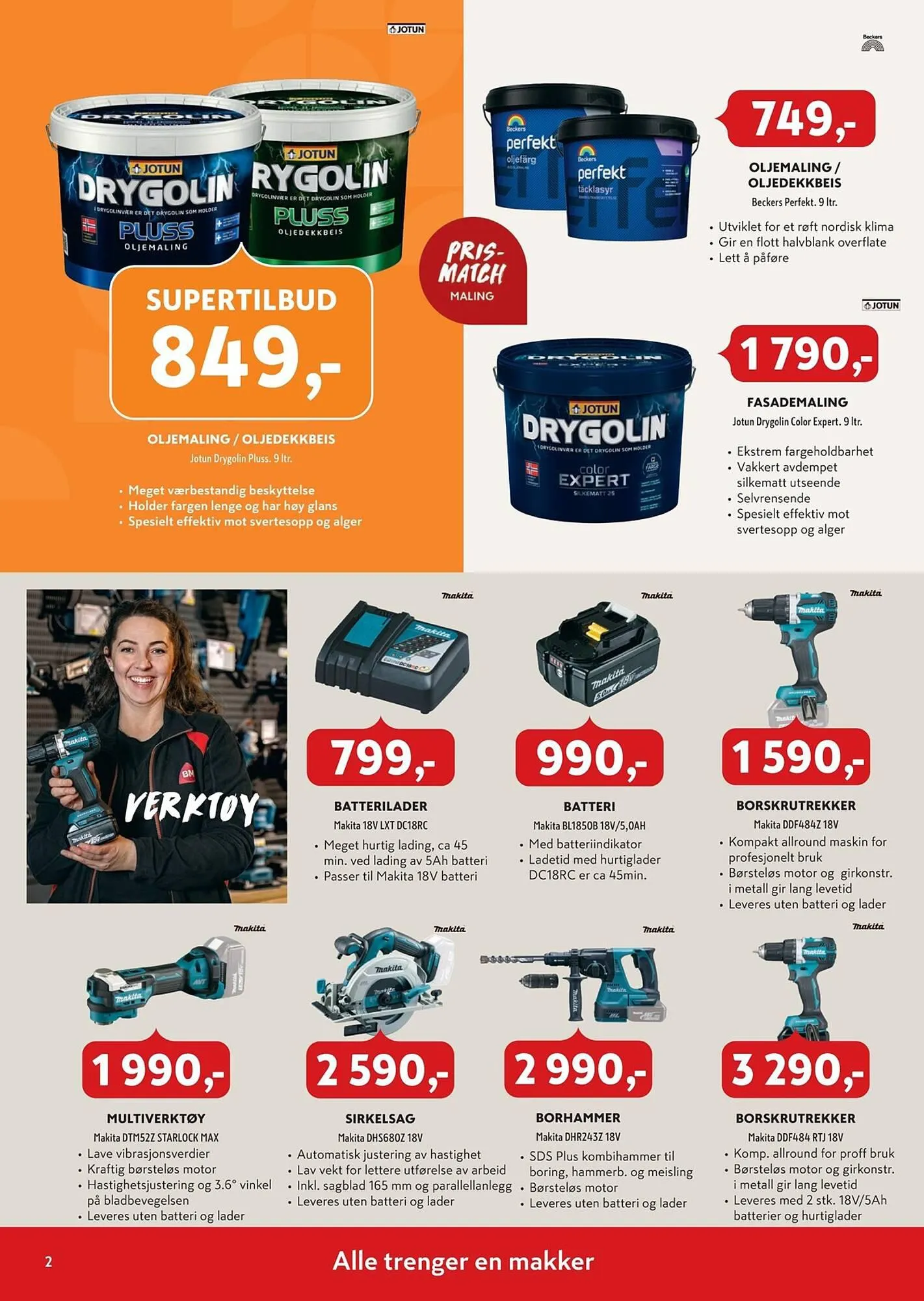 Byggmakker Kundeavis fra 6. august til 2. september 2023 - kundeavisside 2