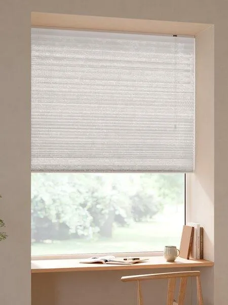 Plisségardin SALTHOLM 110x130cm hvit