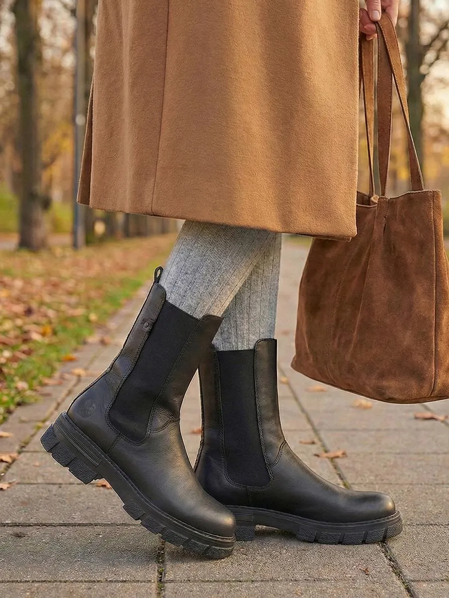 Classic leather winter chelsea varmfôret.