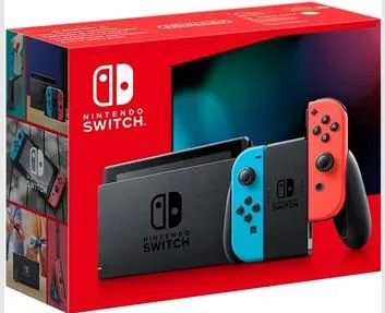 Nintendo Switch 2022 med neonblå og neonrød Joy-Con