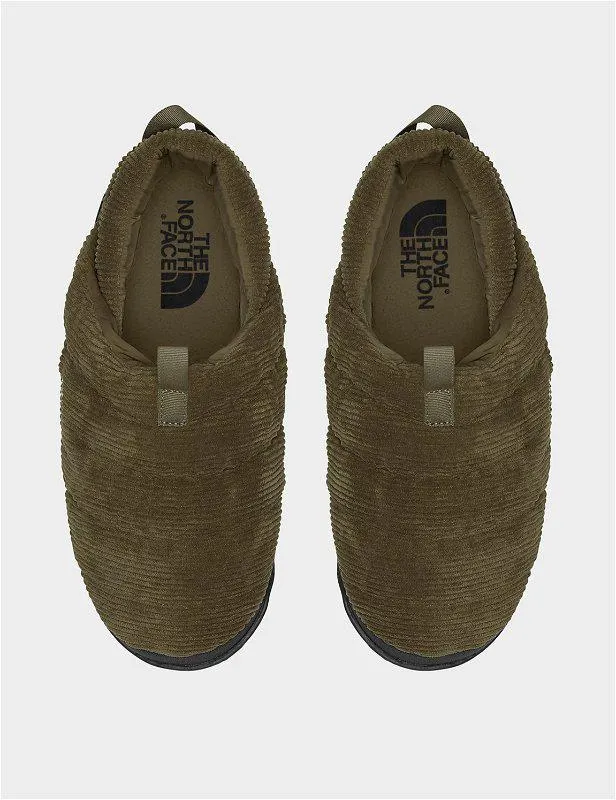 Nuptse corduroy mules grønne sko