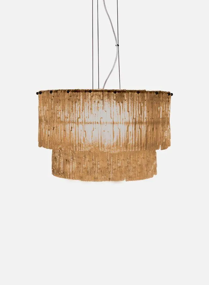 Abelone taklampe Ø47- amber/sort