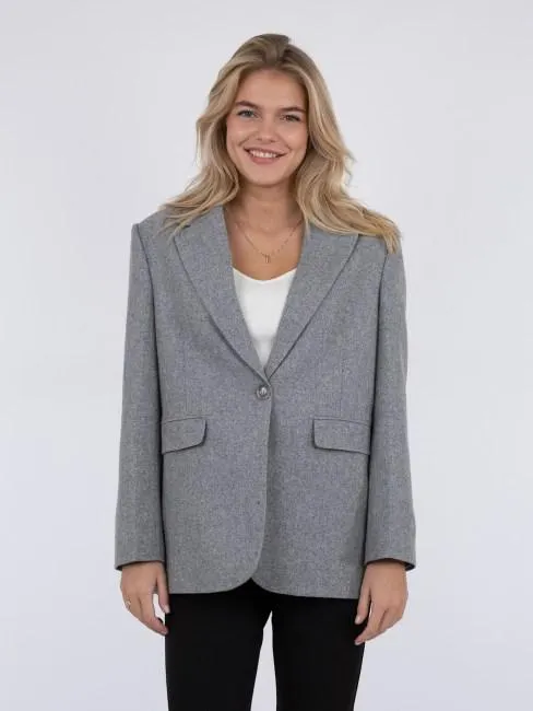 Gaby Structure Blazer Grey Melange 36