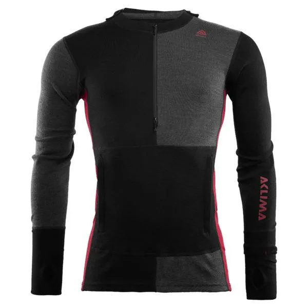 Aclima Warmwool Hood Sweater Net Mens Jet Black / Mare