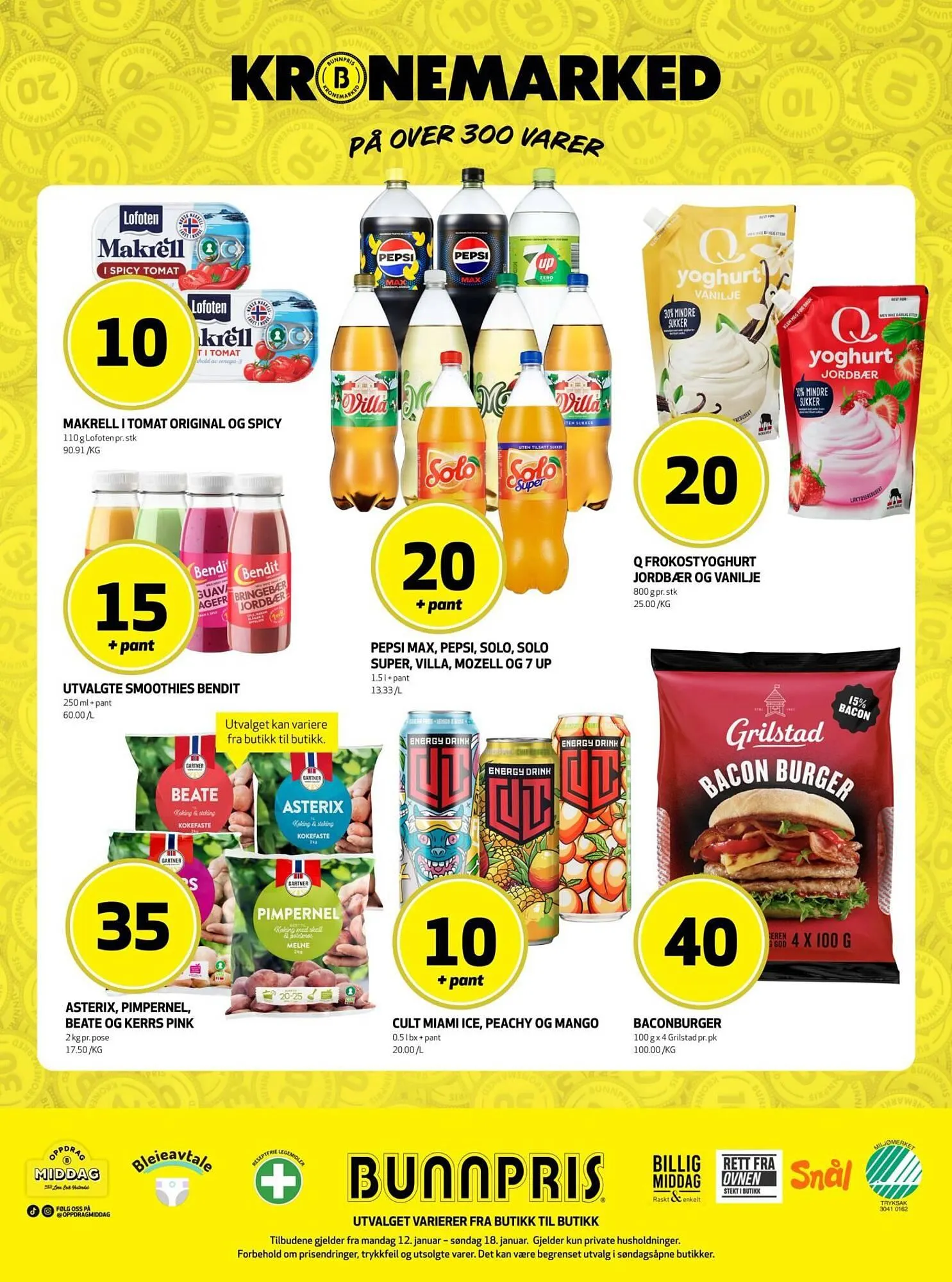 Bunnpris kundeavis fra 12. januar til 19. januar 2026 - kundeavisside 21