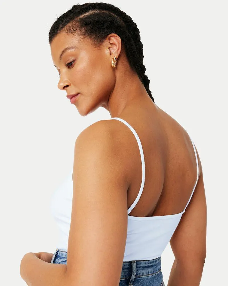 Singlet i bomull med smale stropper