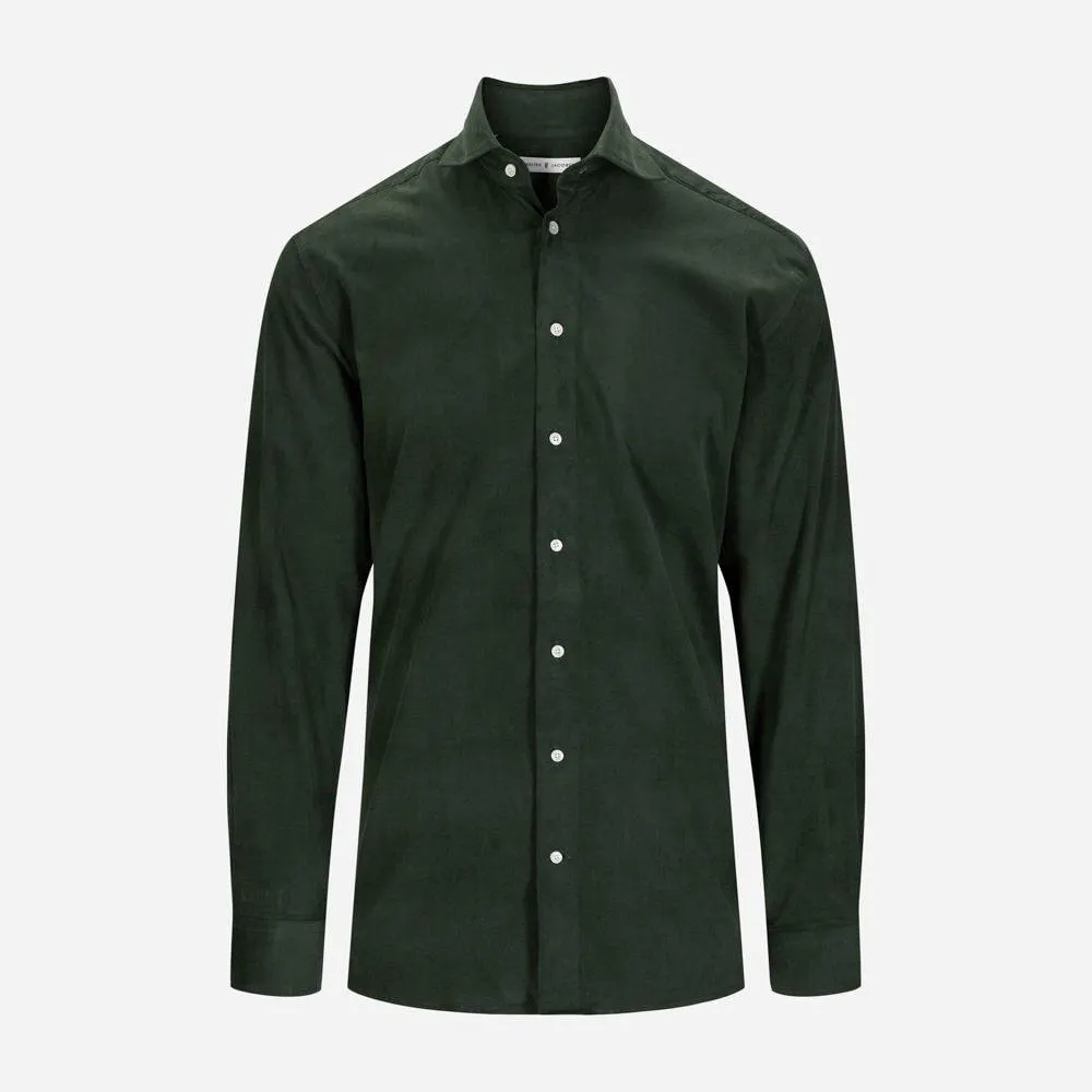 Corduroy Slimline Shirt - Green