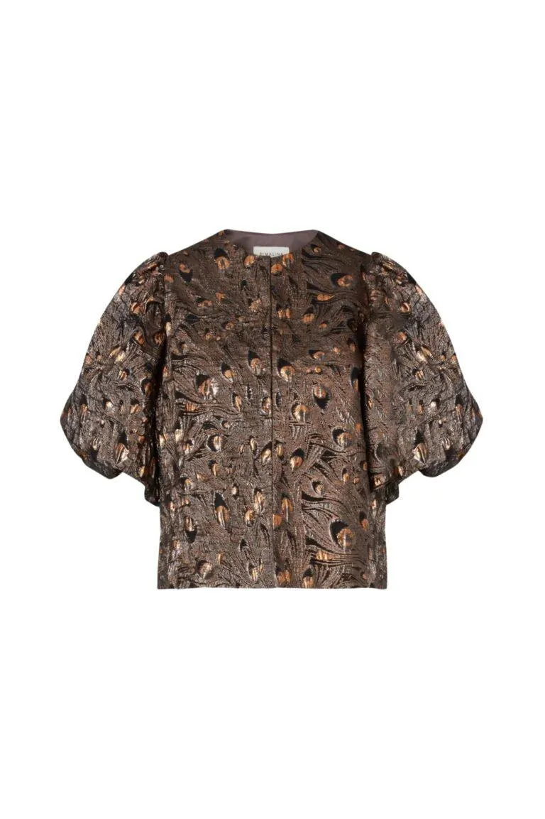 Cleo Blouse – Metallic Smoke