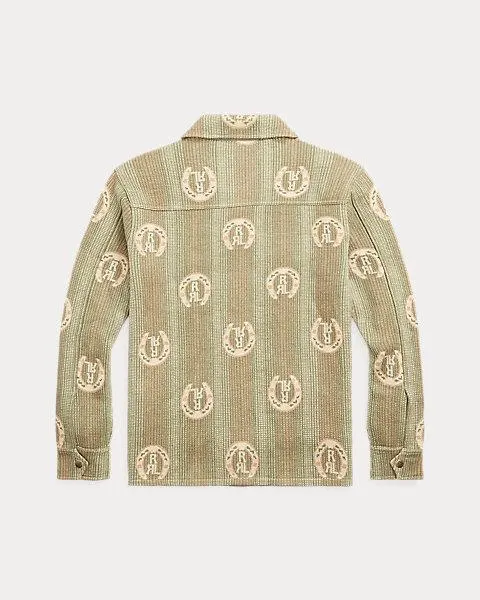 Horseshoe-Logo Cotton Overshirt Jumper