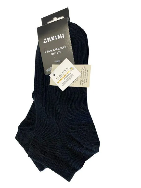 Ankelsokk bomull 2 par