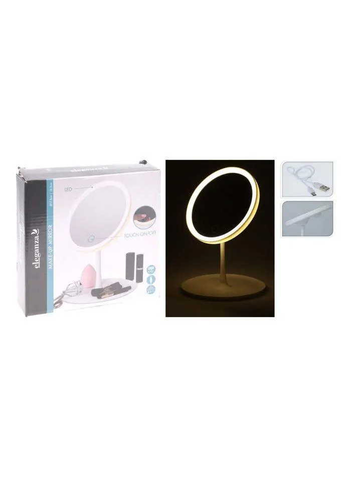 Sminkespeil m/sugekopp batteridrevet