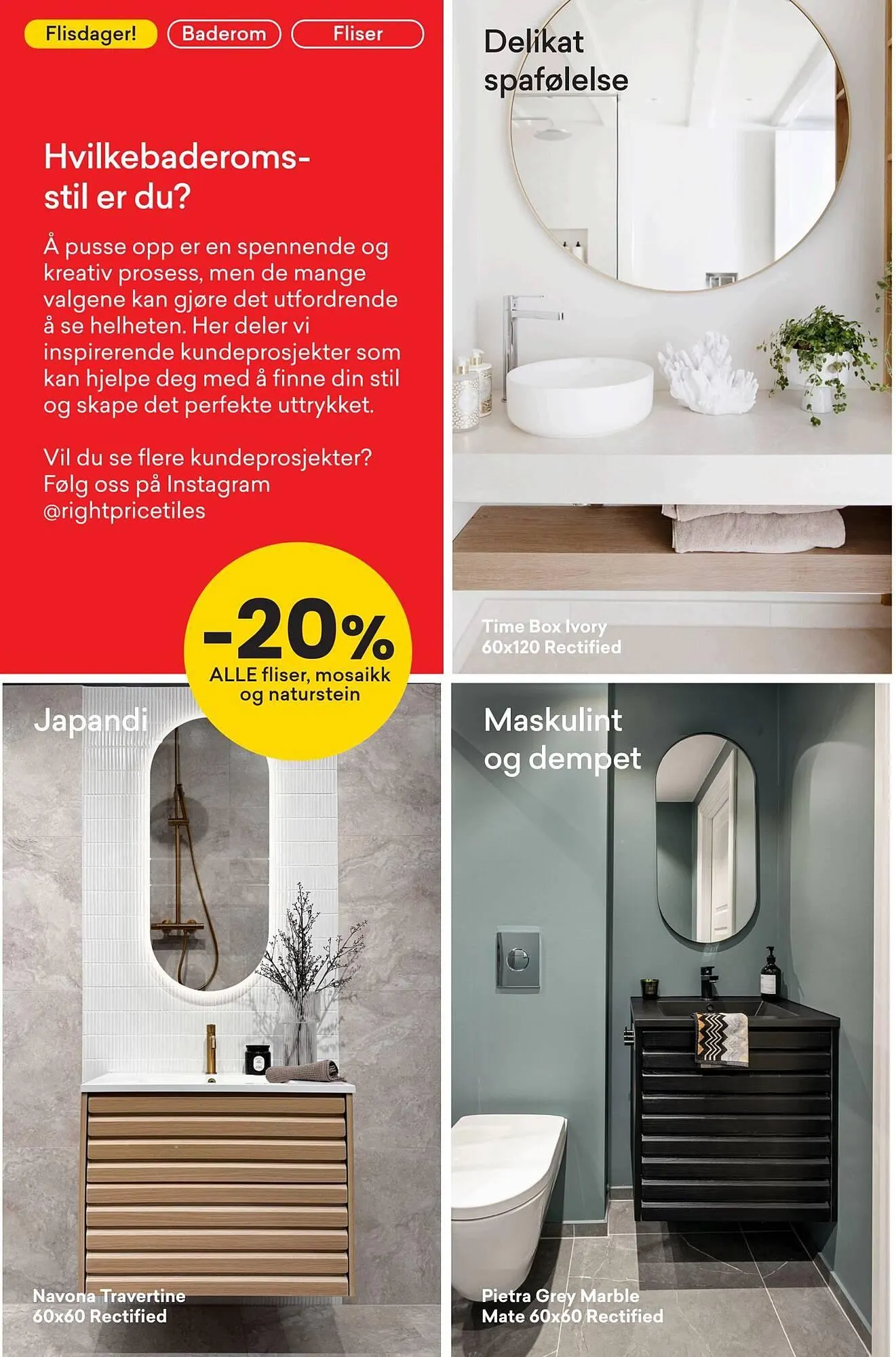 Right Price Tiles kundeavis fra 5. mars til 30. mars 2026 - kundeavisside 8