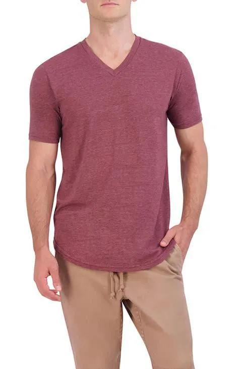 Triblend Scallop V-Neck T-Shirt