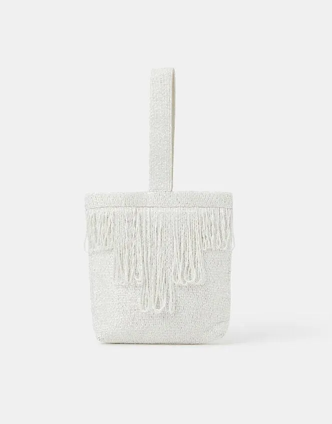 Bridal Beaded Fringe Bag