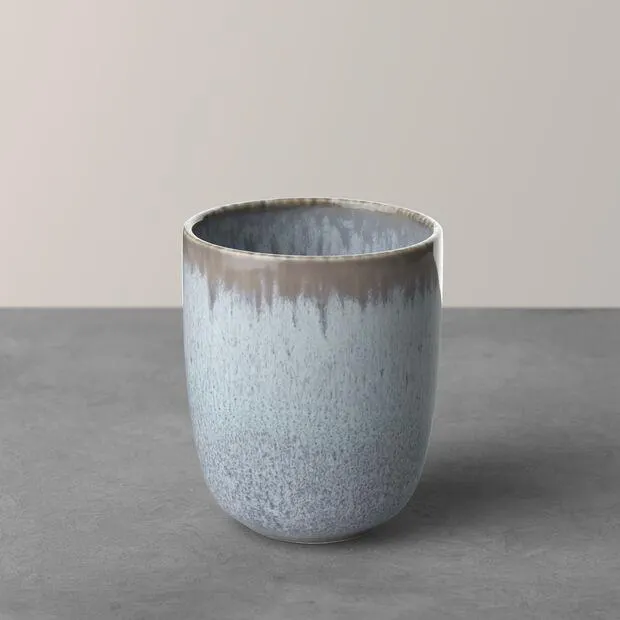 Lave Glacé handleless mug, turquoise, 9 x 9 x 10.5 cm, 400 ml