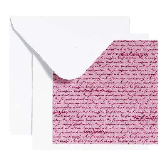 Kortkit konfirmasjon Rosa