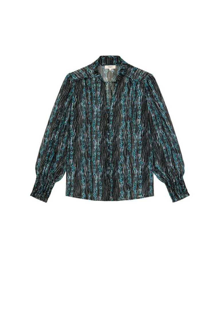 Leyla Blouse – Sort/Blå