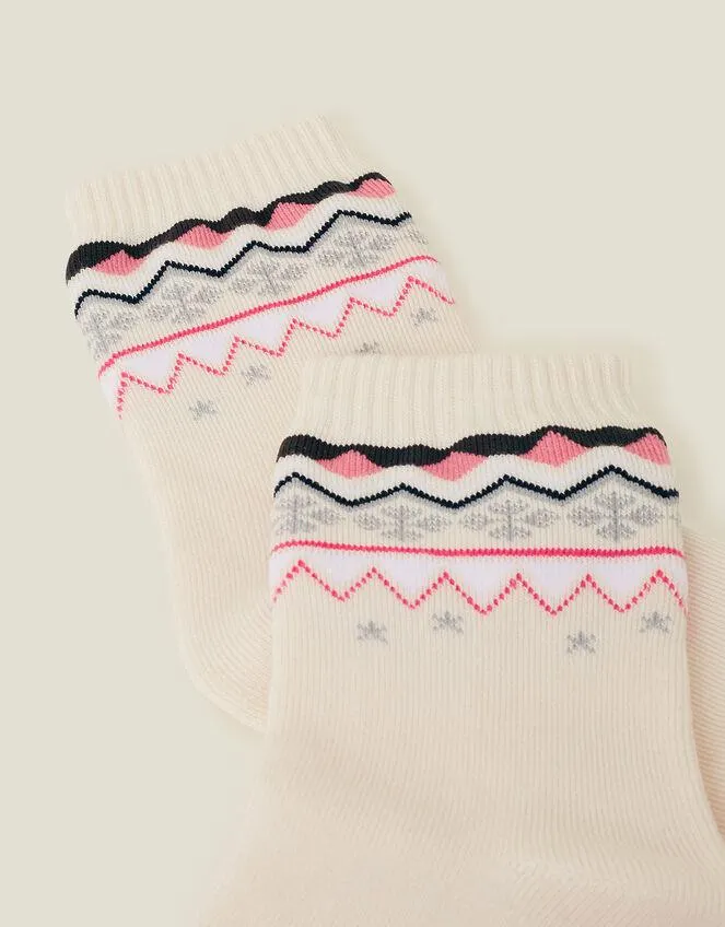 Retro Alpine Socks Ivory