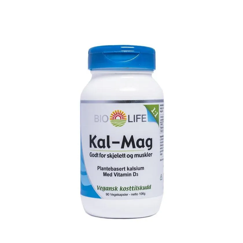 Bio Life Kalsium-Magnesium 90 kapsler