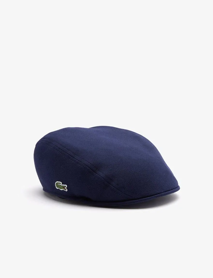 Embroidered Crocodile Beret Navy Blue