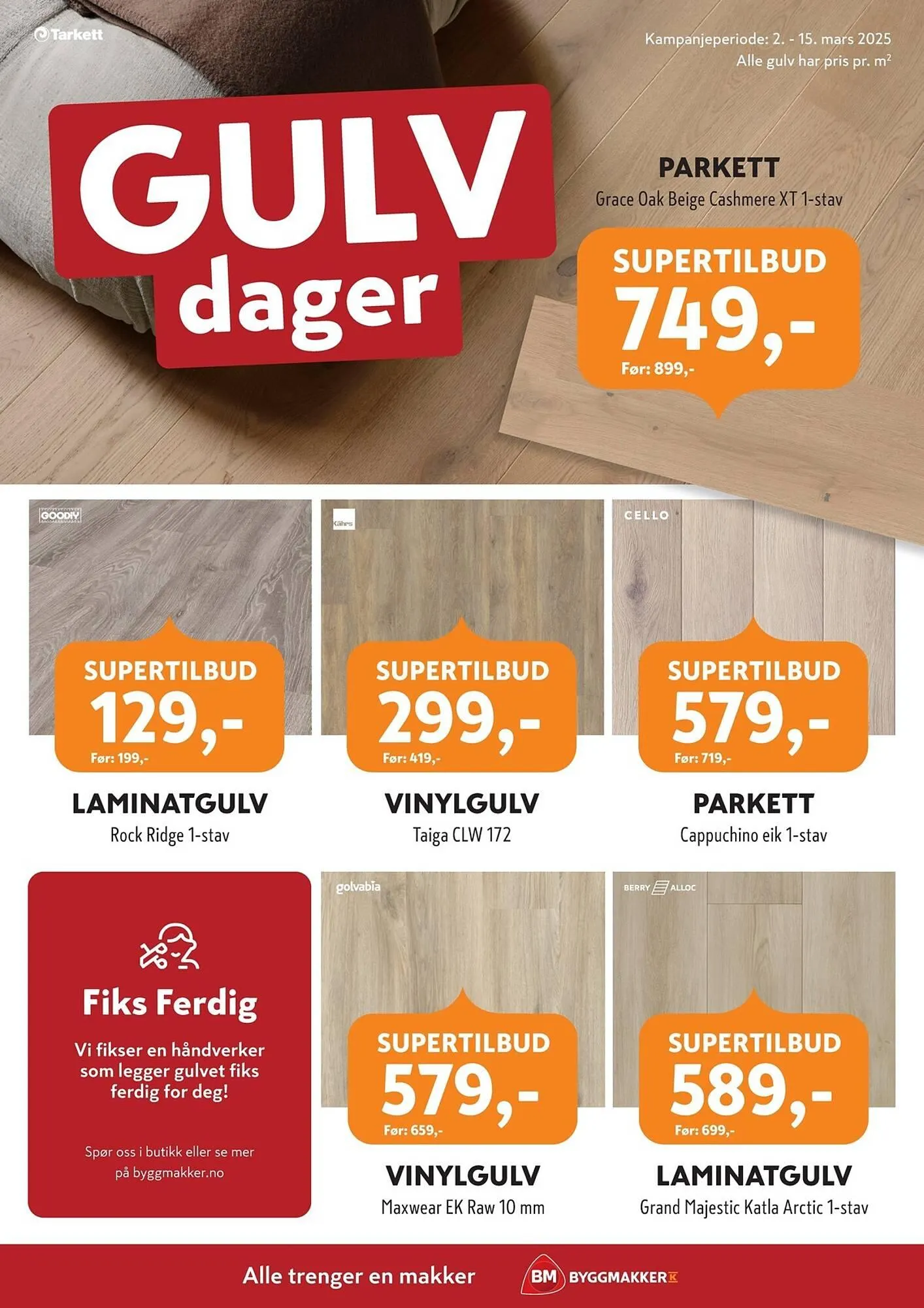 Byggmakker Kundeavis fra 2. mars til 15. mars 2025 - kundeavisside 1