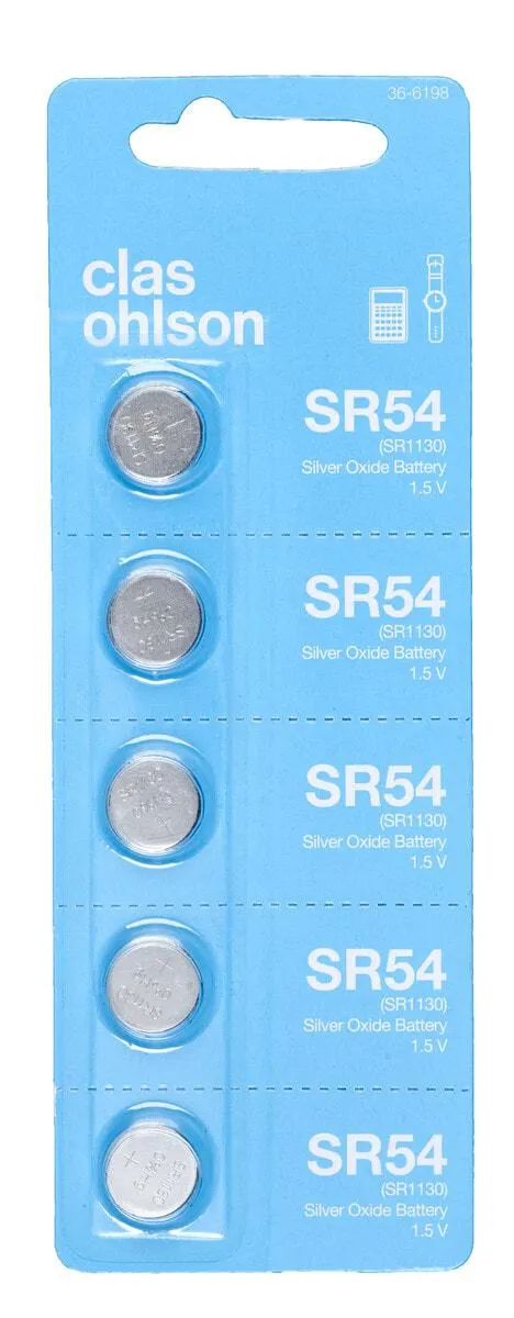 SR54 sølvoksidbatteri 1,5 V, 5-pakning