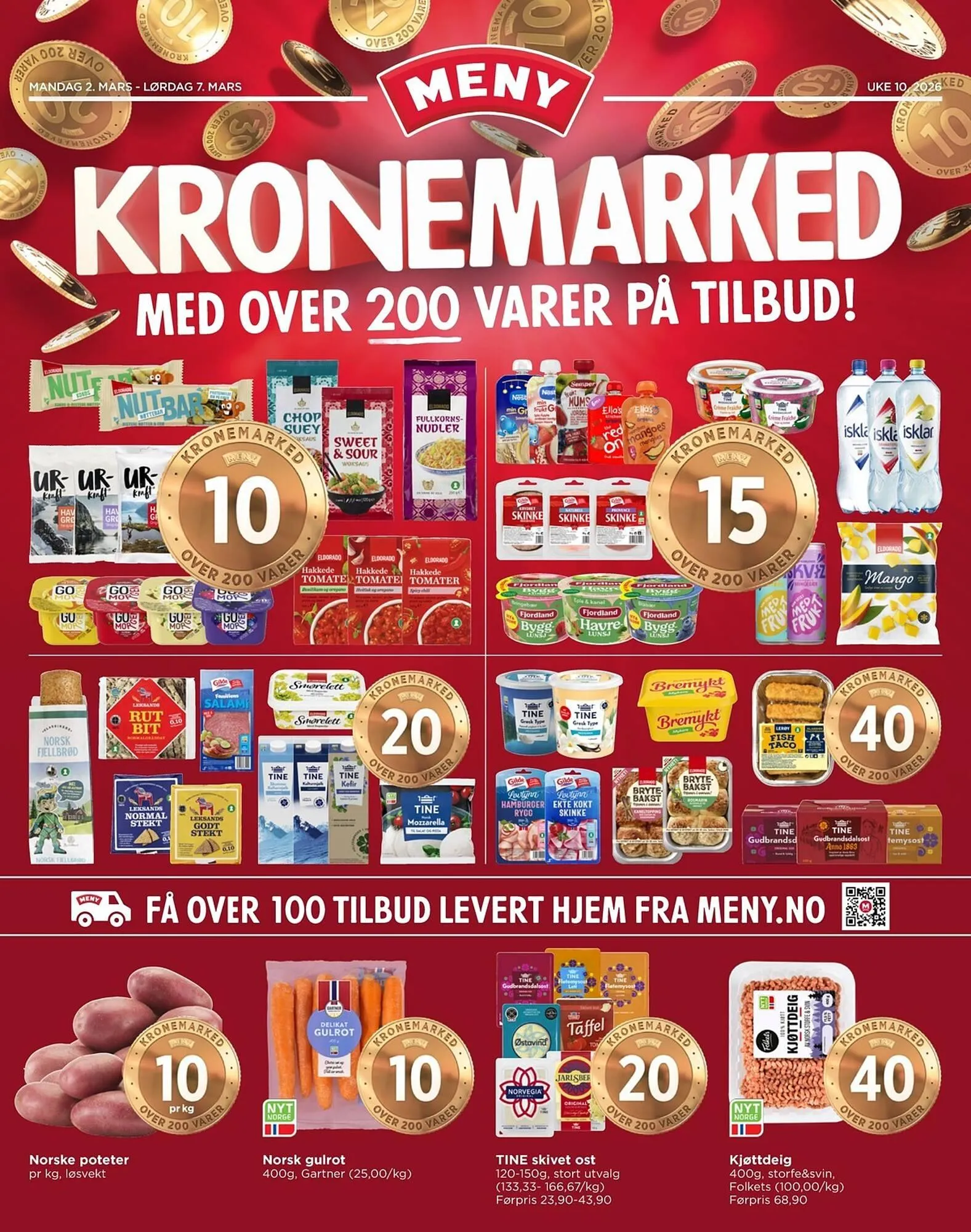 Meny kundeavis fra 2. mars til 7. mars 2026 - kundeavisside 1