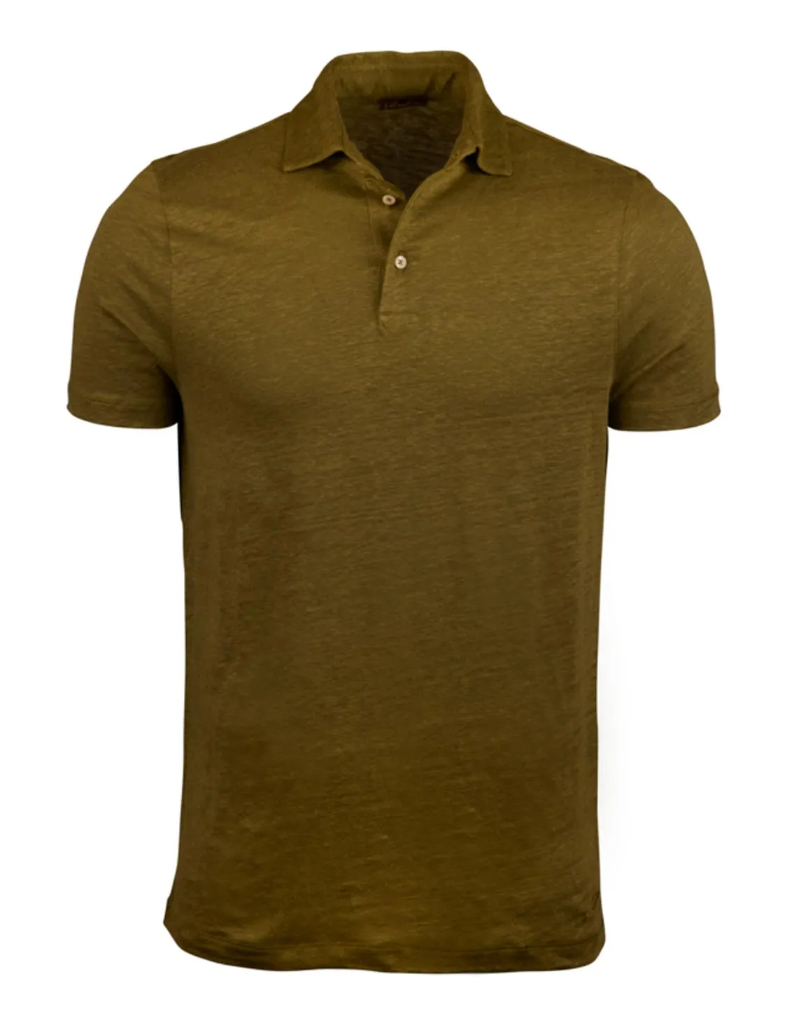 Linen Polo Shirt Green