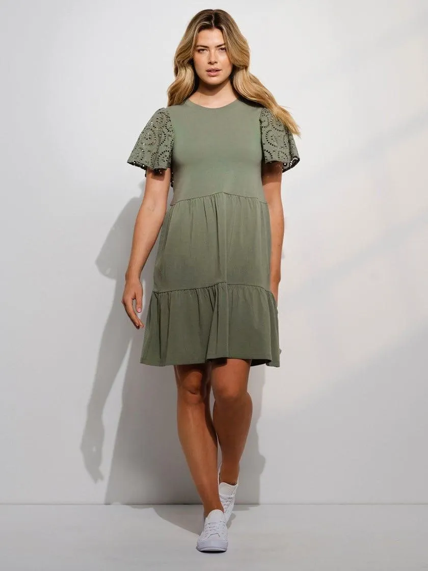 Nina kjole Grape Leaf