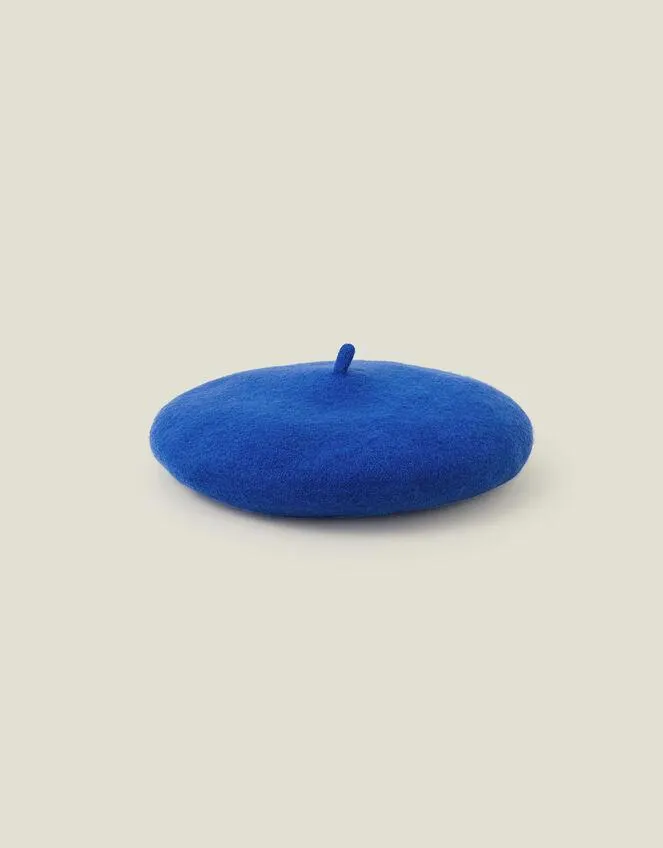 Wool Beret Blue