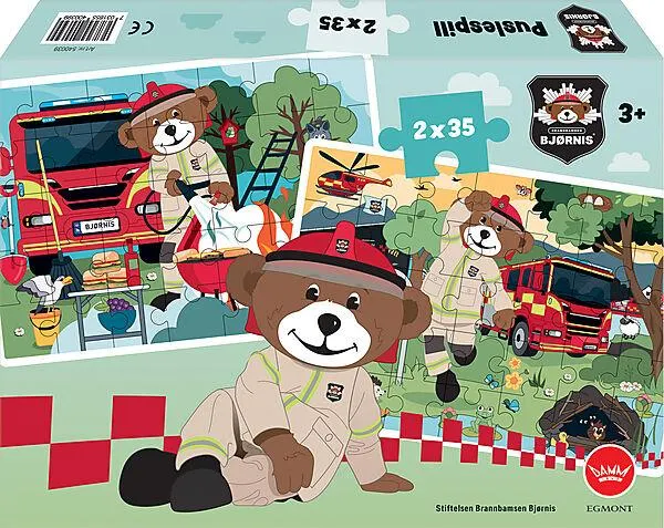 Puslespill i papp 2x35 Bjørnis