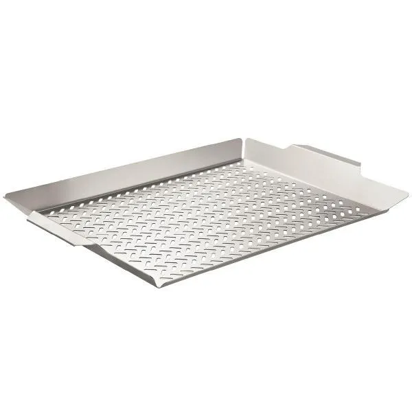 Grillbrett 48x32 cm stål/blank