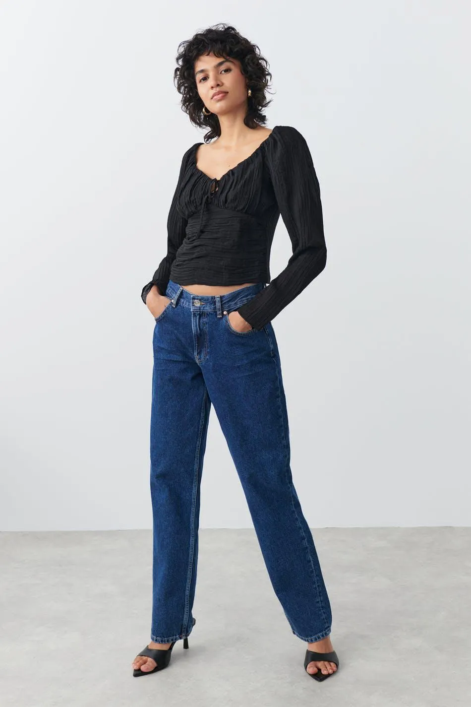 Gathered bust blouse