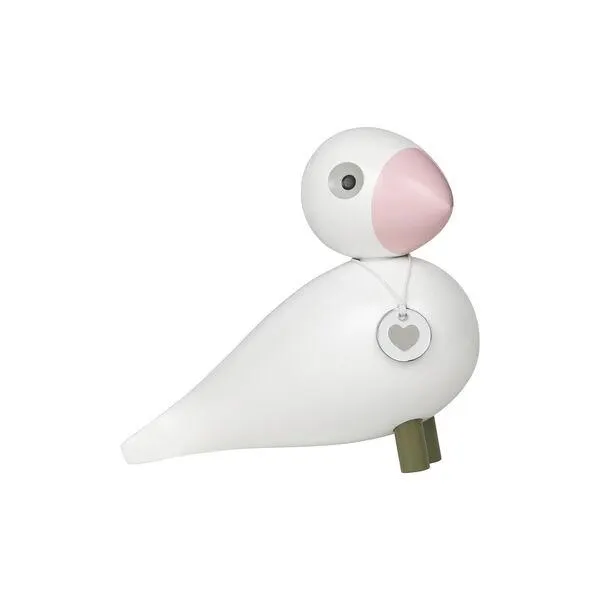 Sangfugl Love, hvit/rosa