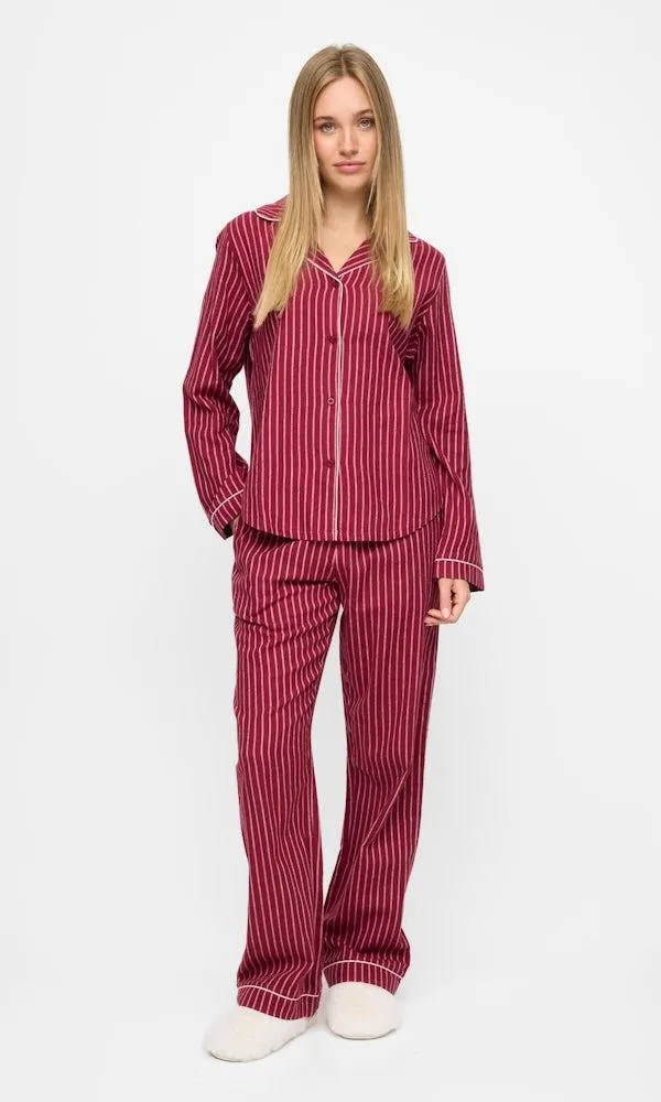 Flanell straight pysjbukse