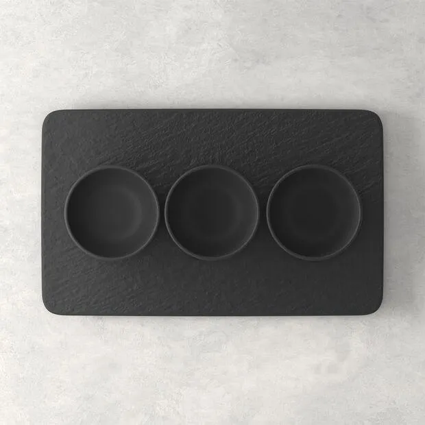 Manufacture Rock dip bowl set, black/grey, 8 x 8 x 4 cm, 4 pieces