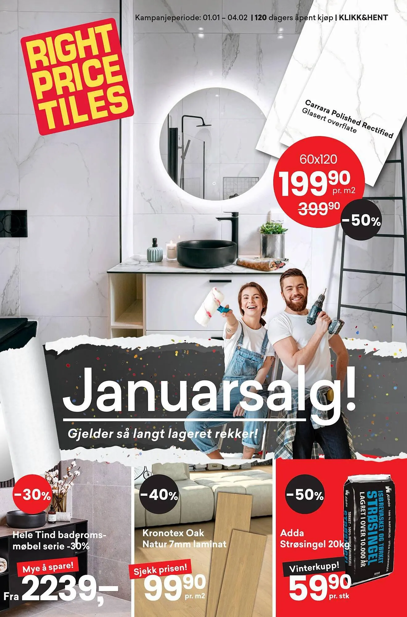 Right Price Tiles Kundeavis fra 31. desember til 4. februar 2024 - kundeavisside 
