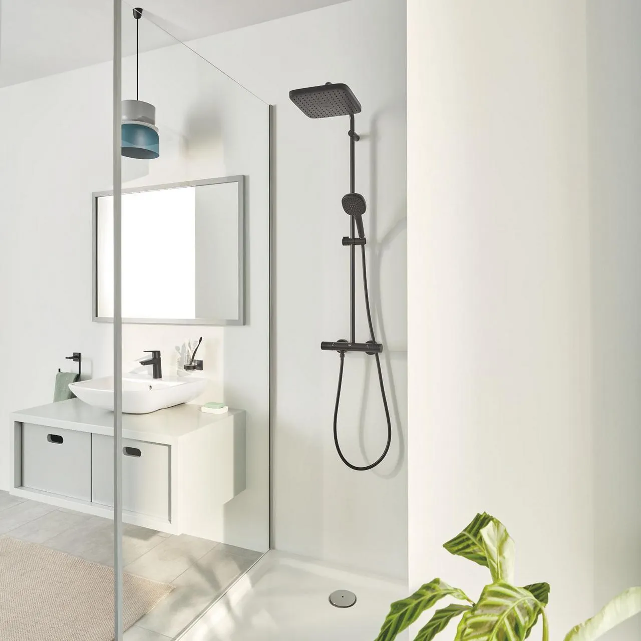 Grohe vitalio comfort 250 dusjsystem matt sort