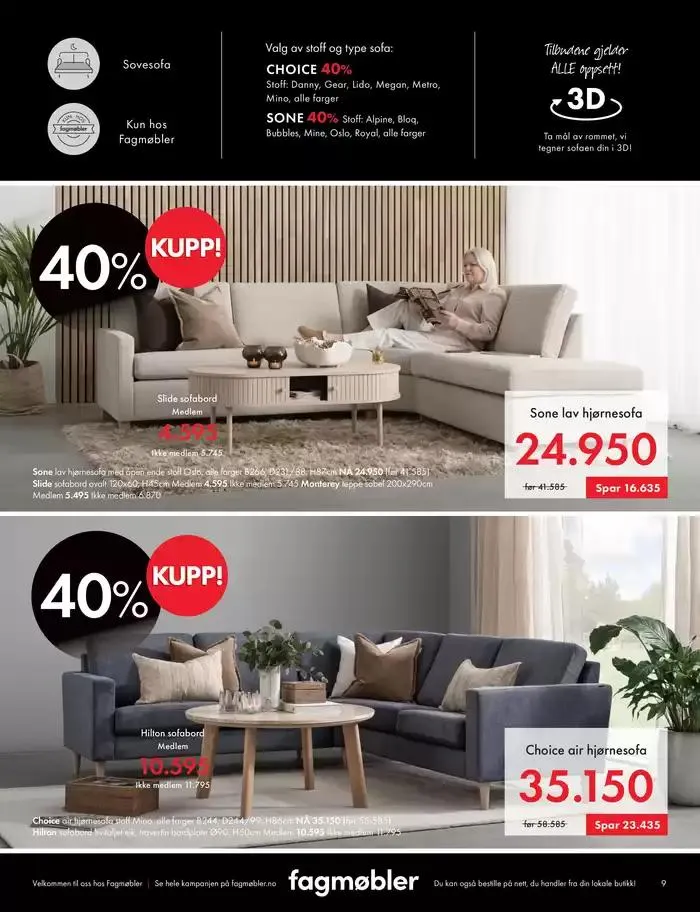 Fagmøbler Kundeavis fra 1. februar til 15. februar 2025 - kundeavisside 9