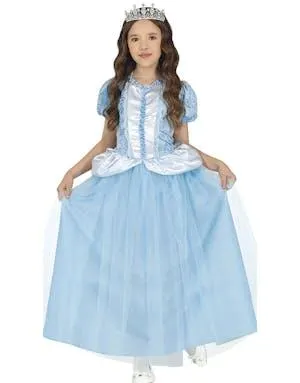 Blått Prinsesse Kostyme til Barn