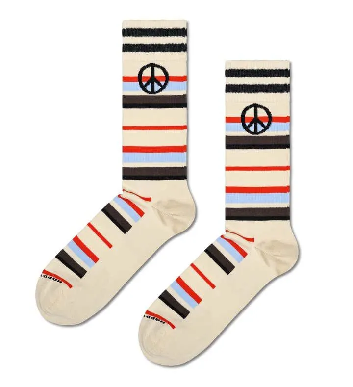 Peace Stripe Sneaker Sock